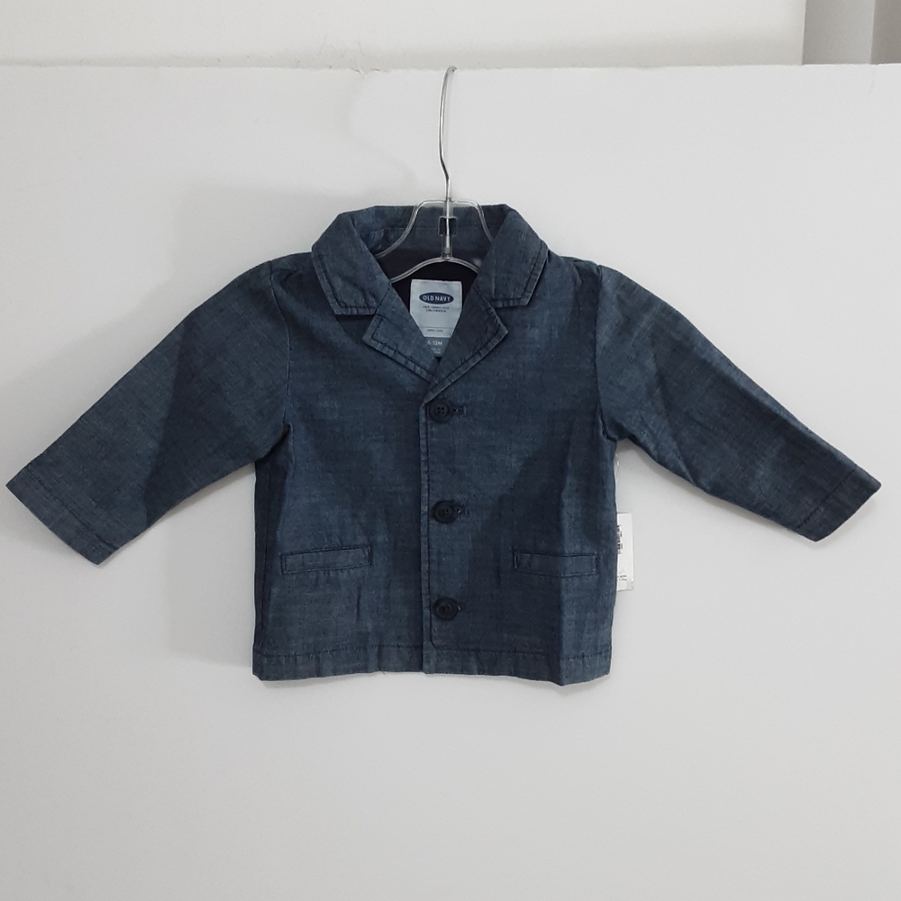 Old Navy baby boy chambray jacket 6-12 months